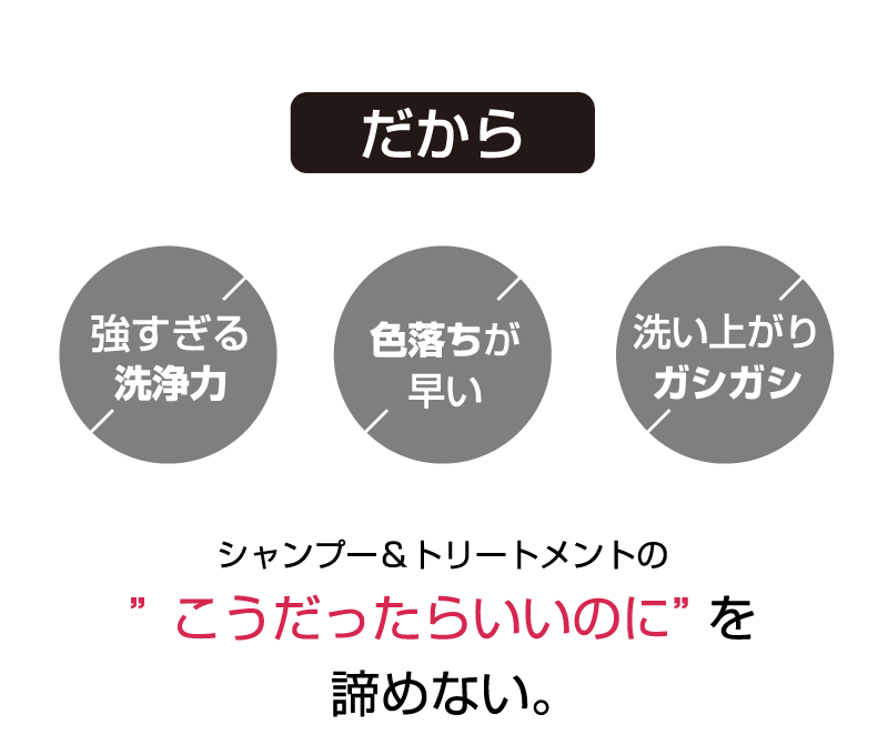 シャンプー＆トリートメントの「こうだったらいいのに」を諦めない！